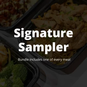Signature sampler includes one of every meal on the menu