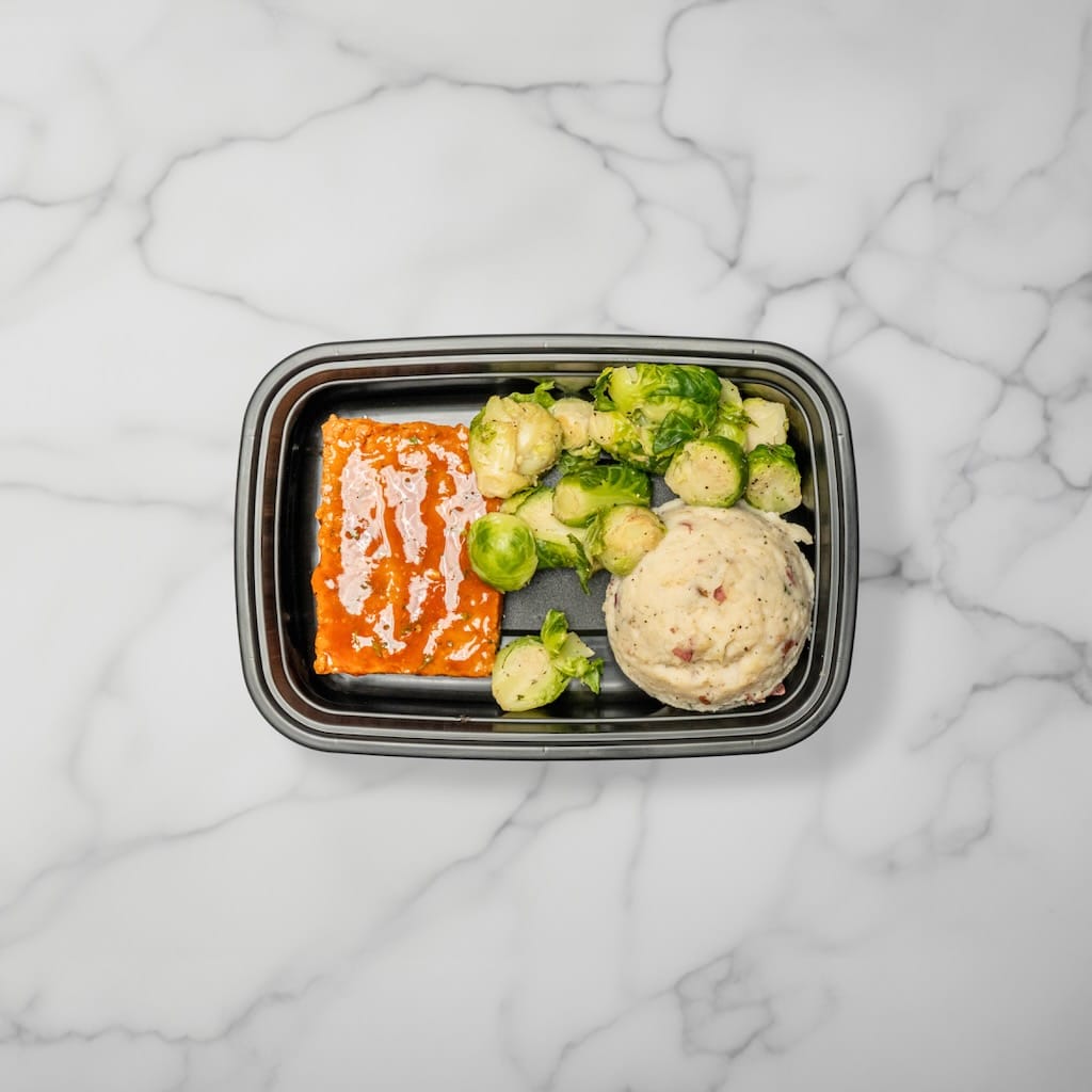 Meatloaf & Mash in tray
