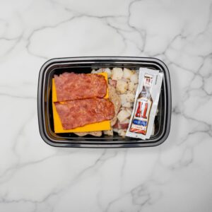 a-1 bacon burger in tray
