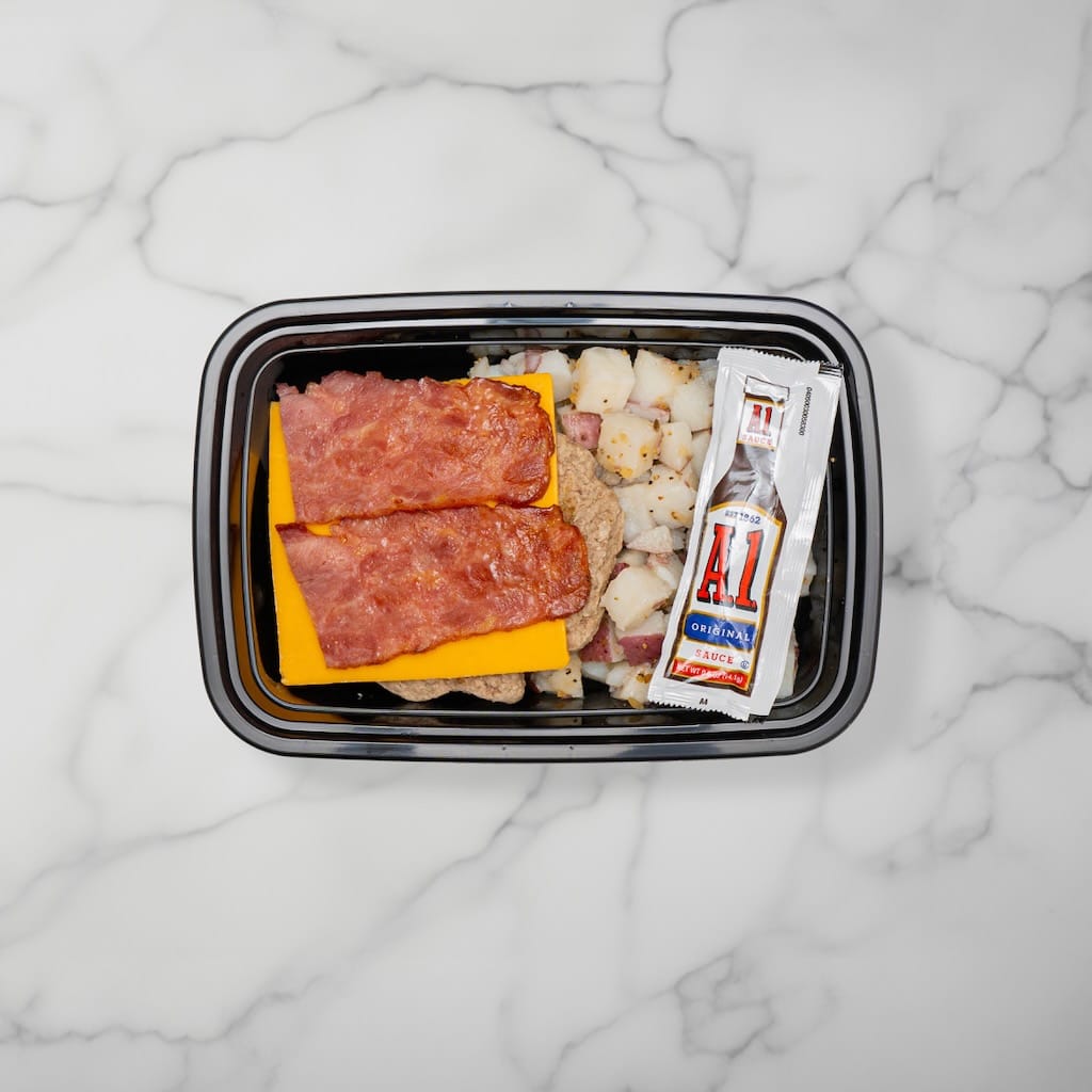 a-1 bacon burger in tray