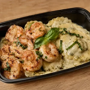 PESTO BASIL SHRIMP RAVIOLI
