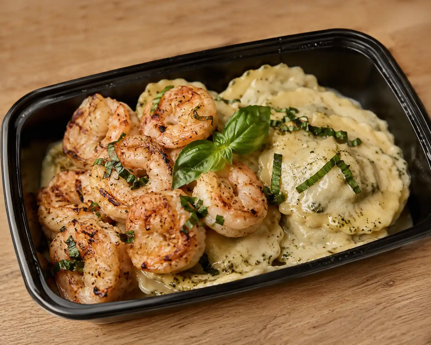 PESTO BASIL SHRIMP RAVIOLI